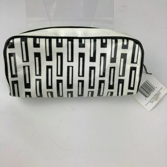 NWT PHILOSOPHY Cosmetic/Accessory Case Vinyl b&w - Picture 2 of 4